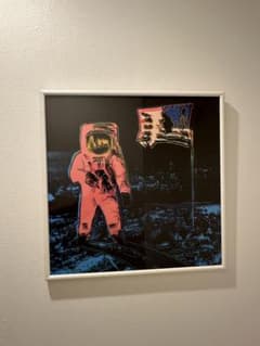 アンディウォーホル【希少】宇宙飛行士とアメリカ国旗　フレーム付き　現代アート アンディウォーホル【希少】宇宙飛行士とアメリカ国旗 フレーム付き