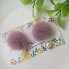 限定色♡2way♡一粒パールとミンクファー（マネ）のサムネイル