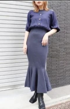 MURUA ノースリーブ マーメイドワンピース ネイビーのサムネイル