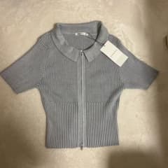 ダブルジップニット 襟付き トップス 韓国 OLIVE des OLIVEのサムネイル
