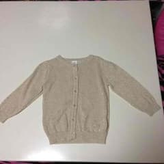 期間限定！ワンコインセール！90cm☆H&M☆ゴールド☆カーディガンのサムネイル