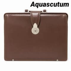 アクアスキュータム ビジネス レザーバック ビジネスバッグ 中古
