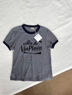 ViaPlain ロゴ リンガーTシャツ ボーダーのサムネイル