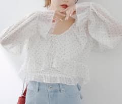 NICE CLAUPラッフルブラウス&シャーリングキャミのサムネイル
