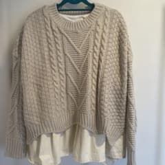 designed by devonレイヤードニットケーブルニットのサムネイル