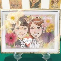 A4サイズの似顔絵★ウェルカムボードお描きします★のサムネイル