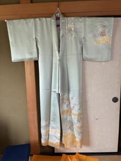 訪問着 付け下げ 汕頭刺繍 牛車 桜 金彩 正絹のサムネイル