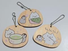 ねこぺん日和 ウッドキーホルダー 3種セットのサムネイル