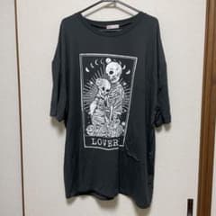 Romwe スカルタロットデザイン Tシャツ グレーのサムネイル