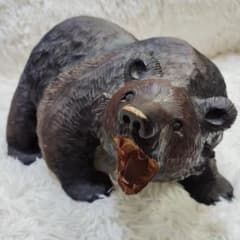 送料無料】吠え熊 木彫り 工芸品 北海道 置き物 くま 熊 - メルカリ
