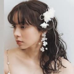 coussinet fleur 2way ピアス 9㎝ クシネ フルール - メルカリ