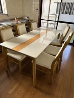 家具　ダイニングテーブル　6人掛け　ホワイトのサムネイル