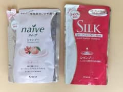 【新品】Kracie Naiveシャンプー1袋 ＆ SILK シャンプー1袋のサムネイル