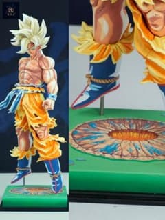 ドラゴンボール 超サイヤ人 孫悟空 二次元彩色 リペイントフィギュアのサムネイル