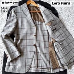 極美品 麻布テーラー テーラードジャケット リネン シルク