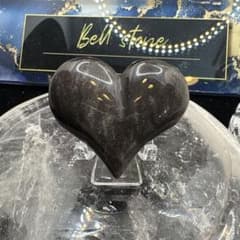 シルバーオブシディアンハート♡♡No.2478 シルバーオブシディアンぷっくりハートNo.2527 - メルカリ