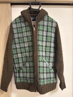corsini ハリスツイード フード付きニットジャケット Lのサムネイル