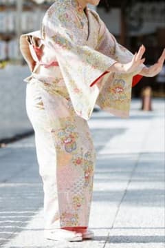 花柄着物フルセットと草履のサムネイル