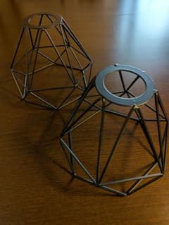 ブラックメタルランプシェード2個セットのサムネイル