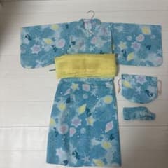 ワンピースになる2way浴衣　5点セット　アリエル　130cmのサムネイル