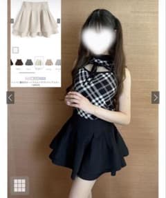 GRL フレアミニスカート 新品ブラック Mのサムネイル