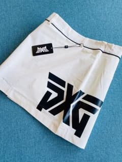 PXGゴルフレディーススカート ビッグロゴSサイズホワイト - メルカリ