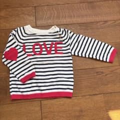 ボーダー ニット セーター LOVE キッズのサムネイル