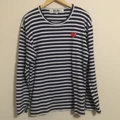 ボーダー ロンT PLAY comme des garçons XLのサムネイル