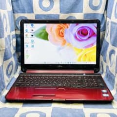 爆速SSD500&メモリ12☆i7☆貴重な赤PC♪ブルーレイ&カメラ！Win11
