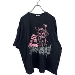 ● ヴォルカン＆アフロダイティ　ラメウサGIRL BIG Tシャツ　ブラック半袖