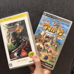 몬한 2ndG와 따끈따끈 아이루 마을 + 덤 씰 9장 세트(PSP)