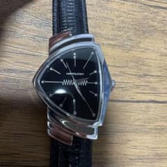 HAMILTON venture ハミルトン ベンチュラ ブラック レザー 時計 - メルカリ