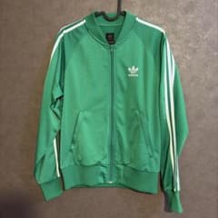 adidas グリーン ジップアップジャケット ジャージ 上 S レディース 春