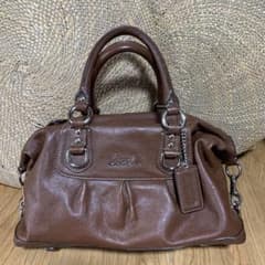 コーチ 2way ショルダーバッグ レザー ブラウンのサムネイル
