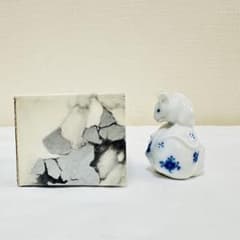 ロイヤルコペンハーゲン　ネズミフィギュリン ロイヤルコペンハーゲン フィギュリン□ブルーフルーテッド ネズミ