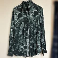 アートプリント 長袖シャツ グレー系のサムネイル