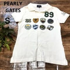 Pearly Gates Multicolor Patch Short-Sleeve Polo Shirt, White, Size 0, Women's Golf Wear