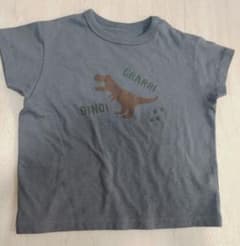 未使用品　UNIQLO 恐竜プリント Tシャツ 90 グレーのサムネイル