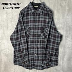 T-2622 NORTHWEST TERRITORY ネルシャツ L グレー