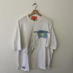 GALLIS ADDICTION フラワー刺繍Tシャツ 白のサムネイル