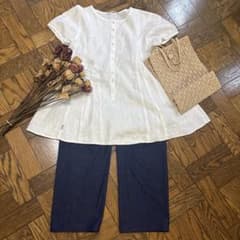 マドモアゼルノンノン 美品チュニック丈 刺繍ブラウス - メルカリ