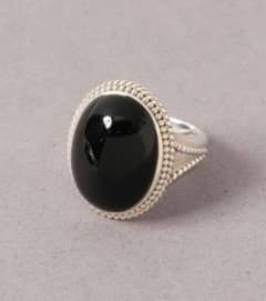 SAMH by LILAS】オニキスリング SV 15号 - メルカリ