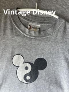 ミッキー 陰陽 デザイン Tシャツ グレー yin yangのサムネイル