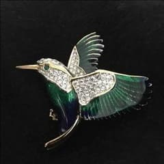 『春のセール中！！！』美品ダイヤ鳥型ブローチ＋18金ネックレス付のサムネイル