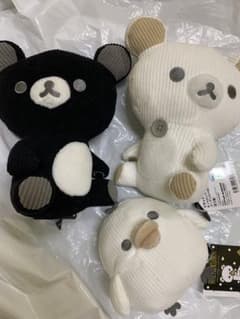 リラックマ モノクロリラックマ コーデュロイぬいぐるみ　3種