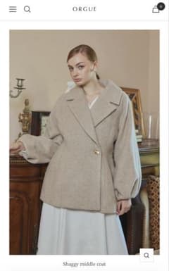 orgue Shaggy middle coat beige Sサイズ ORGUE Shaggy middle coat - メルカリ