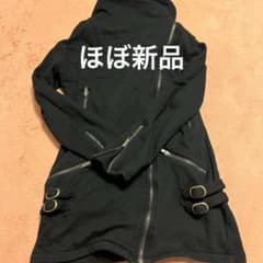 美品 韓国ファッション スタンドカラー アシンメトリージップアップ 