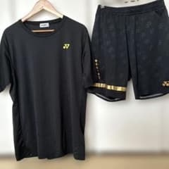 ハーフパンツ付】YONEX ヨネックス ゲームシャツ ブラック - メルカリ