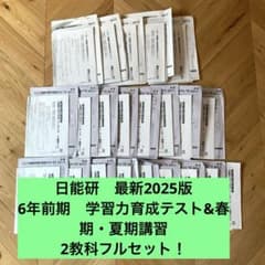 日能研 6年生 学習力育成テスト17回分➕春期講習1回 夏期講習4回