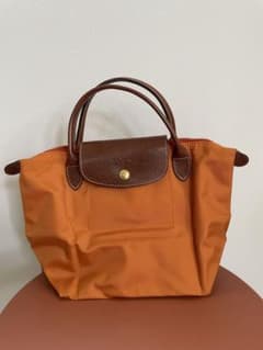 LONGCHAMP オレンジ ナイロン ハンドバッグ　Sサイズのサムネイル